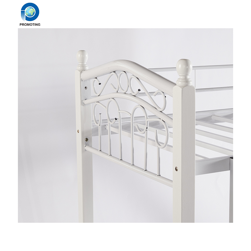 New Design Popular America Style Twin Double Decker Metal Frame Dormitory Beds Black Bunk Bed