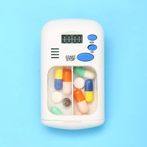 Mini <b>Smart</b> Portable Pill Box With Timed Reminder Transparent Compartment <b>Electronic</b> Pill Organizer For Daily Medication - Product Image 2