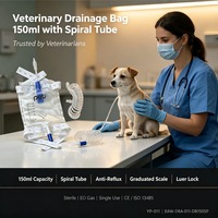 Sac de collecte d'urine canine stérilisé EO avec raccord Luer Lock pour système de drainage fermé