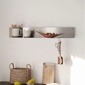 Factory Direct Brushed Stainless Steel Floating Storage Shelf Display Rack <strong>Wall</strong> Mounted Metal <strong>Shelving</strong> <strong>Unit</strong> <strong>for</strong> Store Home Decor - Product Image 6