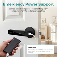 Cerradura Inteligente SJJ con App Tuya, Huella Dactilar, Tarjeta, Teclado, Código, para Madera/Acero/Acero Inoxidable/Aluminio, Aleación de Aluminio Grado C