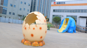 Modèle d'œuf de dinosaure artificiel en fibre de verre personnalisé pour l'amusement, Chuangying CY-AD-3, capteurs de position infrarouges - Product Image 5