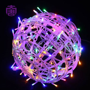 3D Sphere Metal Frame LED Christmas <b>Ball</b> Motif Light for Outdoor Park and Plaza Decoration - Product Image 2