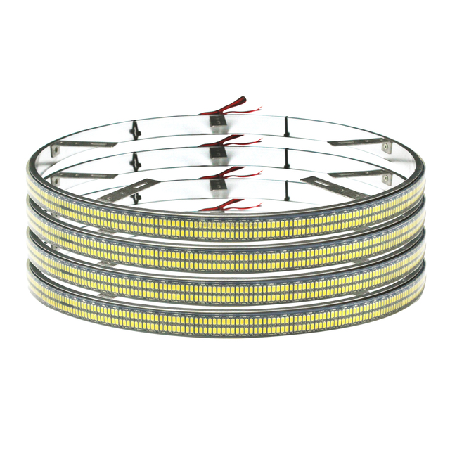 Custom Ultra Bright Single Color White SMD5730 LED Strip Light Double Row Waterproof Led Wheel Lights for Car Truck