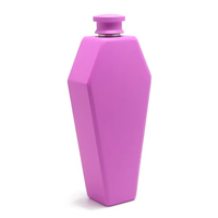Petaca de metal plateado para alcohol, regalo genial para hombres, petaca de licor de acero inoxidable con forma de ataúd, novedad de Christ Church