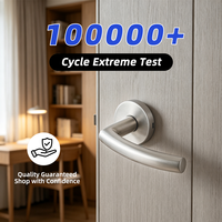 Poignée de porte à levier pour chambre d'hôtel, en acier inoxydable, installation facile, pour appartement enregistré, vente en gros