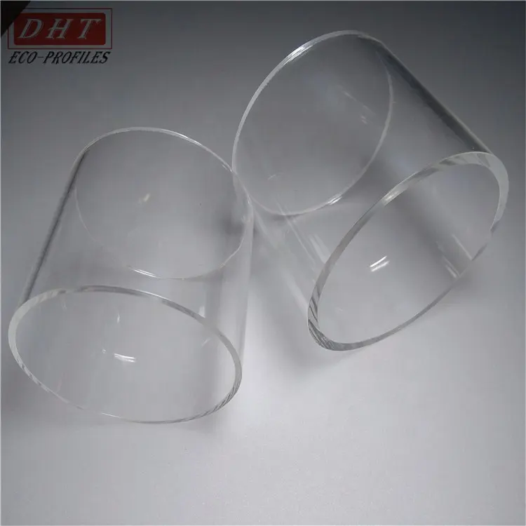 Tubo de plástico transparente pmma, alta qualidade uv resistente 746c(f1)
