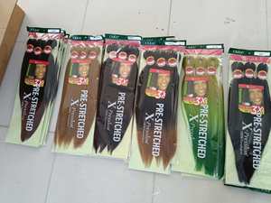 26-inch Stretch Braided Hair Heat Resistant Yaki Textured Braid Remy Human Brazilian Body Wave <b>Machine</b> Double Weft 100g Wig - Product Image 2