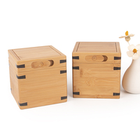 Urne en bambou biodégradable durable pour petits animaux de compagnie, cendres de crémation pour chats et chiens, ensemble de petits cercueils et urnes pour animaux de compagnie