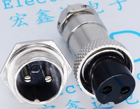 Connecteur Électrique GX16 OD 16 MM pour Câble d'Alimentation Aéronautique, Prise Mâle/Femelle à 2/3/4/5/6/7/8/9/10 Broches, Paire de Connecteurs