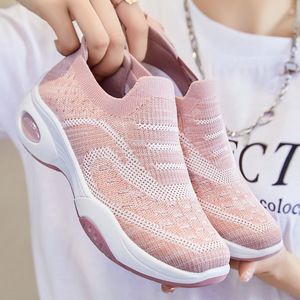 Zapatillas de deporte informales ligeras y cómodas para mujer, diseño deportivo sin cordones de Color sólido, calzado transpirable con estilo para caminar - Product Image 1