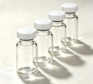 White Flat Cap Clear Borosilicate Crimp Glass Vials, Bulk Packed Airtight <b>Mini</b> Bottles For Gift & Daily Goods Sample Packaging - Product Image 2