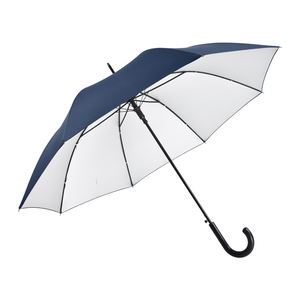 <span class=keywords><strong>Parapluie</strong></span> long bâton 23 pouces pour hommes et femmes argent protection UV <span class=keywords><strong>bleu</strong></span> <span class=keywords><strong>marine</strong></span> <span class=keywords><strong>parapluie</strong></span> droit ouvert automatique - Product Image 1