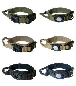 Collier de chien tactique robuste avec AirTag, collier GPS réglable pour chiens de taille moyenne à grande - Product Image 3