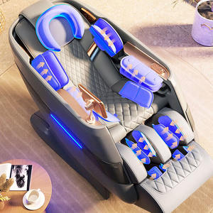 Poltrona Massaggiante Elettrica a Gravità Zero per Tutto il Corpo, Lussuosa 4D <span class=keywords><strong>Deluxe</strong></span> in Vera Pelle con Vibrazione e Riscaldamento Shiatsu 2024 - Product Image 2