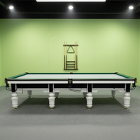 Table de billard russe personnalisable haut de gamme pour la maison, avec plateau en ardoise de 45 mm et plaques en acier de 12 mm, conçue pour les tournois professionnels des clubs