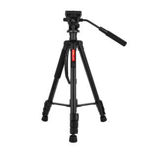 Kingjoy Taşınabilir Alüminyum Pro Video Kamera <span class=keywords><strong>Tripod</strong></span>'u Su Geçirmez Darbeye Dayanıklı Su Terazisi 2kg Taşıma Kapasitesi-Katlanabilir Seyahat Tipi DSLR için - Product Image 2