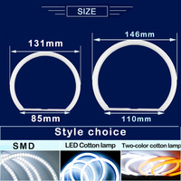Accessoires voiture bicolore blanc jaune fonction de direction feux de jour LED yeux d'ange 4 pièces pour E36 E46