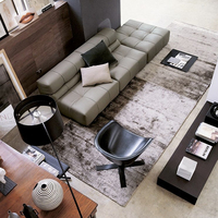Topseller Modernes Nordisches Leder-Sektionalsofa für Apartments & Hotels Umweltfreundliches Design