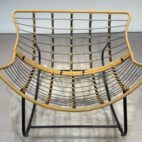 Fauteuil à bascule moderne en forme de nid d'oiseau, cadre en métal, pour salon, chambre, appartement, hôtel, utilisation en balcon, détente, allongé