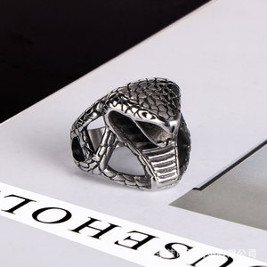 Kobe Mamba Snake <b>Titanium</b> Steel <b>Ring</b> Men's Fashion Jewelry SA821 Animal Shape Gift - Product Image 2