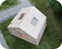 Tentes de camping gonflables en coton Oxford YOLO pour l'extérieur, tente safari, vente en gros, imperméable 7.5 ㎡   Tente de camping gonflable 2U Door House