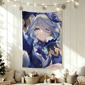 Banderas de <span class=keywords><strong>F</strong></span>-Furina <span class=keywords><strong>Genshin</strong></span> <span class=keywords><strong>Impact</strong></span>, tapicería para colgar en la pared, bandera decorativa para garaje al aire libre, manta de fondo decorativa - Product Image 5