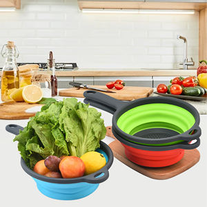 Подарки на День матери: Складная корзина-дуршлаг из ТПР с ручкой, разноцветная, компактная, многоразовая, для кухни - Product Image 3