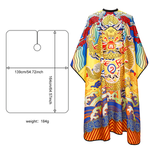 Nouveau design tabliers de barbier professionnel antistatique coupe de cheveux <span class=keywords><strong>capes</strong></span> de barbier avec chinois <span class=keywords><strong>le</strong></span> dragon et la cape à motif phénix - Product Image 2