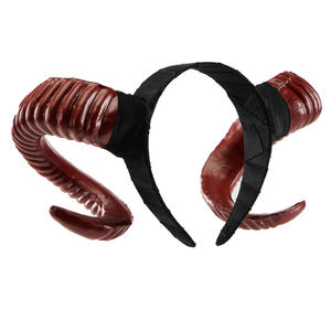 Diadema de fiesta al por mayor con cuernos de hormiga roja gótica, diablo, carnero, <span class=keywords><strong>cabra</strong></span>, cuernos de <span class=keywords><strong>esqueleto</strong></span>, accesorio de disfraz de cosplay - Product Image 2