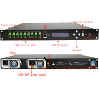 1U 8x22dB Yüksek Güçlü Er Yb Katkılı Fiber Amplifikatör 1550nm 8 Çıkışlı CATV & FTTH Fiber İletim Ağı 1 Yıl Garantili