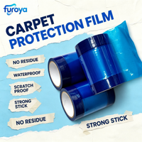 Film de protection pour pose de moquette, rouleau de film PE transparent souple de 300 m pour les nouveaux projets de revêtements de sol