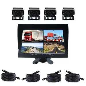 AHD 1080P RV Backup Camera 7'' LCD Monitor Driving High-Speed Rear View System For Trailer Truck IR Night Vision