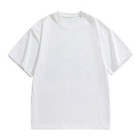 T-shirt surdimensionné de haute qualité à épaules tombantes, coupe ample 100% coton uni 300 Gsm