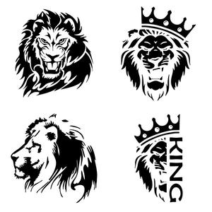 Calcomanía Personalizada para Automóvil con Perfil de León Majestuoso, Vinilo Impermeable con Color Arcoíris y Protección de Pintura - Product Image 3