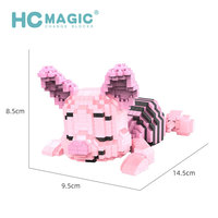 Petits blocs de construction en plastique, figurines mignonnes de canard en paillette de tigre, jouets pour cadeaux de noël, nouvel arrivage,