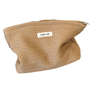 Grande trousse de toilette en toile imperméable avec fermeture éclair et poignée, sac à maquillage portable pour femmes, pochette de rangement pour serviettes hygiéniques - Product Image 2