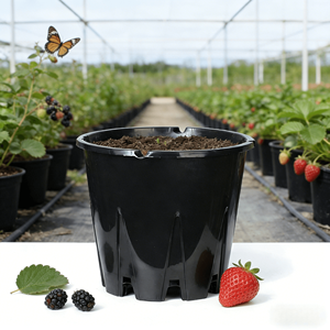 Maceta de Plástico de Pared Gruesa con Orificio de Drenaje y Autorriego, Ecológica, Duradera, para Jardín Exterior y Uso Doméstico - Product Image 1