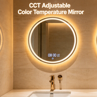 Miroir de salle de bain intelligent LED étanche Shunhua, forme personnalisée, tactile et à intensité variable, pour la modernisation des salles de bain d'appartement
