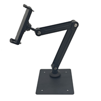 Support d'écran portable télescopique en aluminium réglable en hauteur, pliable, compatible avec les iPad et les téléphones mobiles (4-12 pouces)