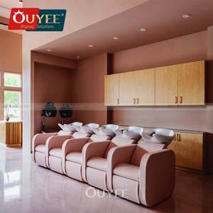 Offre spéciale Armoire de salon de coiffure haut de gamme personnalisée Meuble de magasin de produits de beauté Station de barbier - Product Image 6