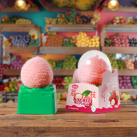 Hotverkopende Halal gecertificeerde lychee fruitijsjes 3D fruitvormige snack met doosverpakking rechtstreeks uit China