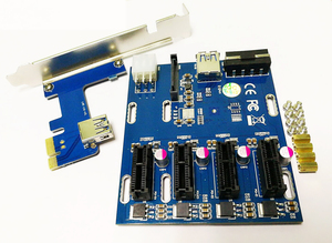 Bộ Mở Rộng <span class=keywords><strong>PCI</strong></span>-<span class=keywords><strong>E</strong></span> 1X Bộ Chuyển Đổi <span class=keywords><strong>1</strong></span> Đến 4 Khe Cắm Bộ Điều Hợp Thẻ Đa Năng <span class=keywords><strong>PCI</strong></span>-<span class=keywords><strong>E</strong></span> Riser Với Các Mô-đun Pcie Cáp <span class=keywords><strong>USB</strong></span> <span class=keywords><strong>3</strong></span>.0 - Product Image 5