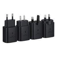 Chargeur mural rapide PD 25W noir en gros pour téléphone portable et ordinateur portable, type C
