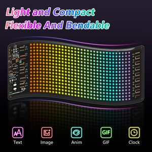 SZKUZMA LED Sign 7x3 Inch Programmable Matrix Panel App <b>Control</b> <b>USB</b> Powered Indoor Outdoor Display - Product Image 5