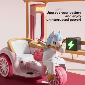 Motocicleta Eléctrica para Niños con Control Remoto, Juguete de Carruaje de <span class=keywords><strong>Princesa</strong></span>, Doble Tracción, Batería Recargable, Plástico, Edades 1-8 - Product Image 2
