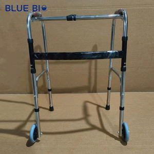 مشاية طبية خفيفة الوزن قابلة للطي للمسنين مصنوعة من سبائك الألومنيوم مع عجلات أمامية للمساعدة في المشي في المنزل - Product Image 3