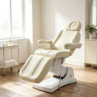 Lit de beauté électrique OEM haut de gamme, réglage électrique de la hauteur, cuir véritable, pliable, mobilier de salon, spa, hôtel, salle de sport, chambre à coucher