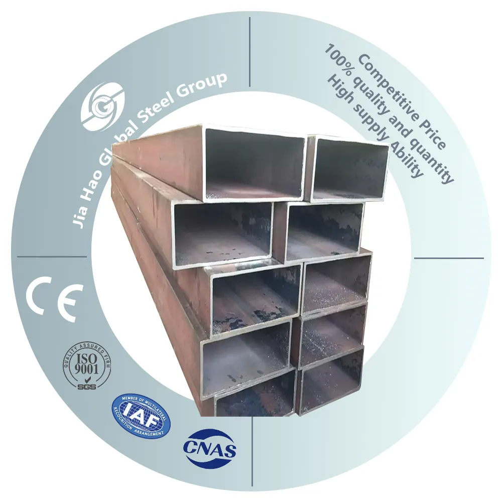 Pipa baja mulus baja karbon persegi bahan bangunan ASTM