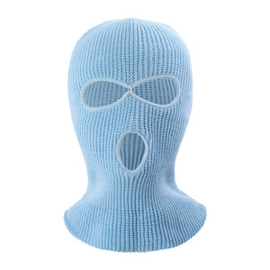 Thời tiết lạnh ngoài trời dệt kim Balaclava Ba 3 Lỗ đầy đủ mặt cổ trượt tuyết mặt nạ cho nam giới đi xe đạp - Product Image 1